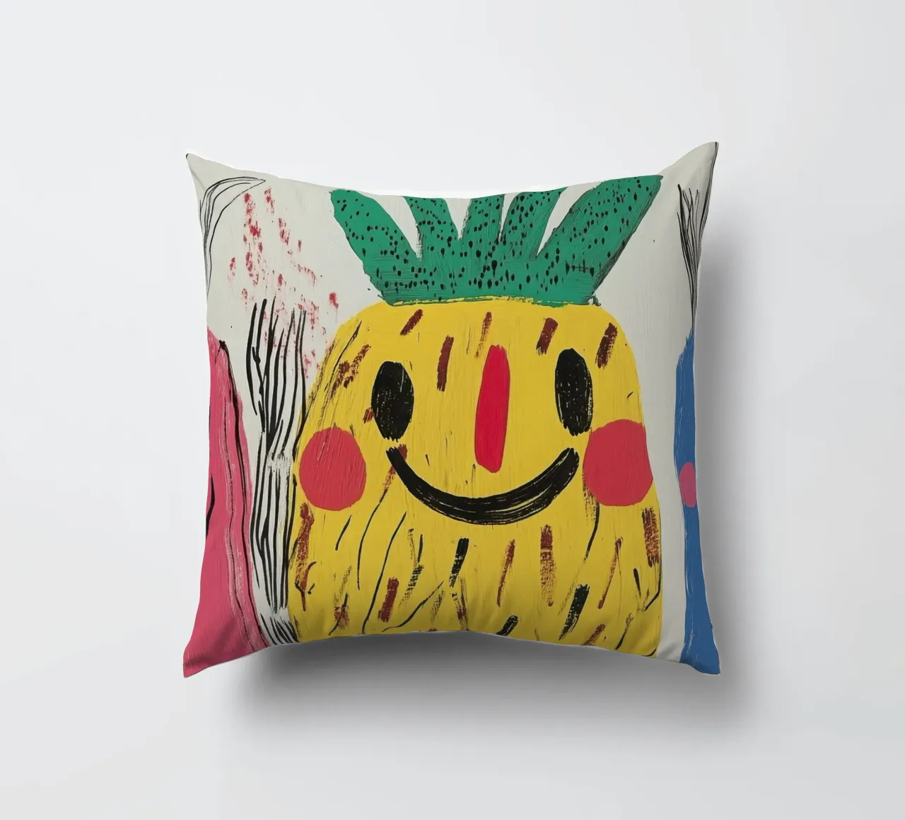 Ananas Joyeux cuscino da Pop and Fruits - Affiches & posters