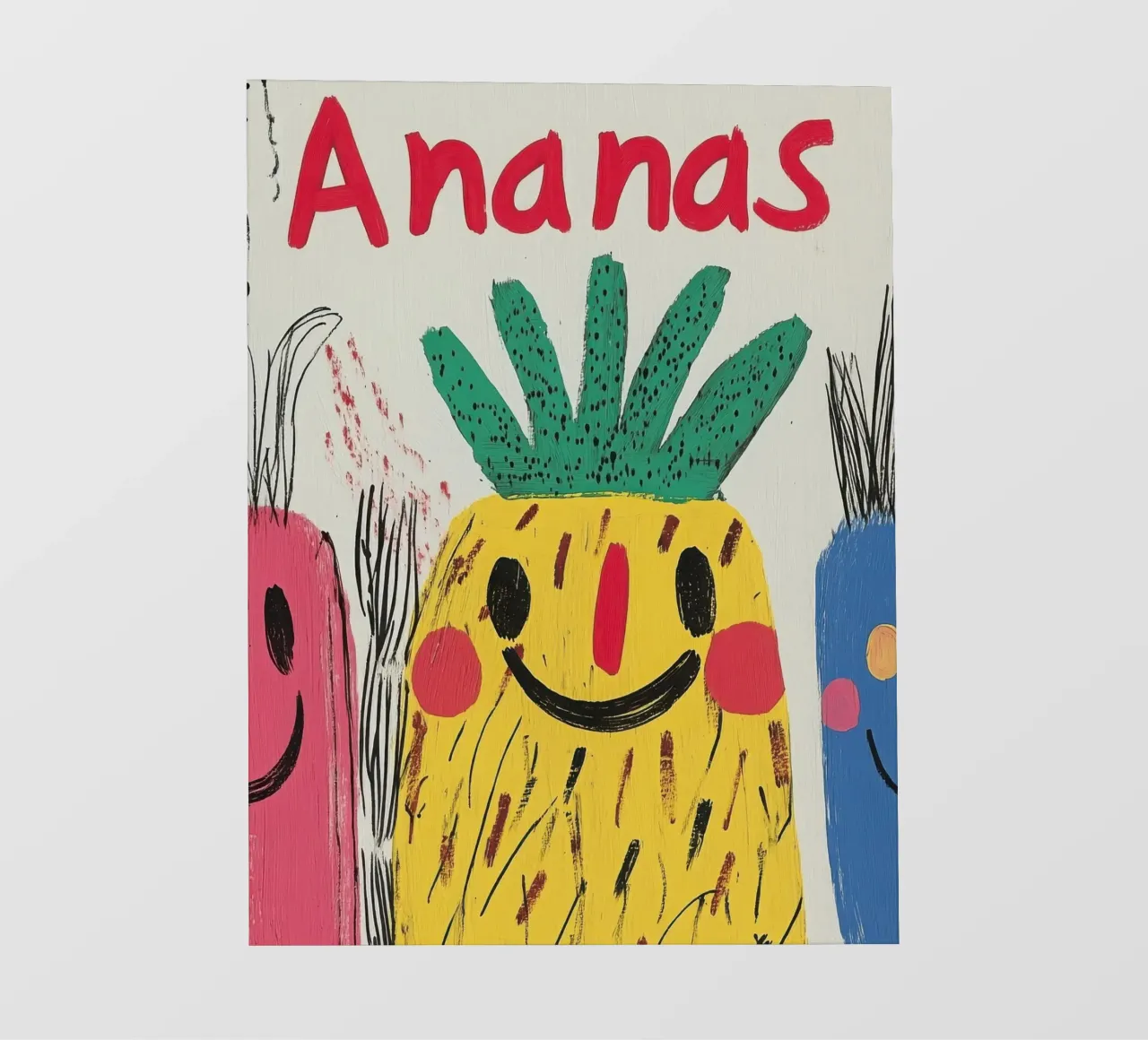 Ananas Joyeux pellicola backlit da Pop and Fruits - Affiches & posters