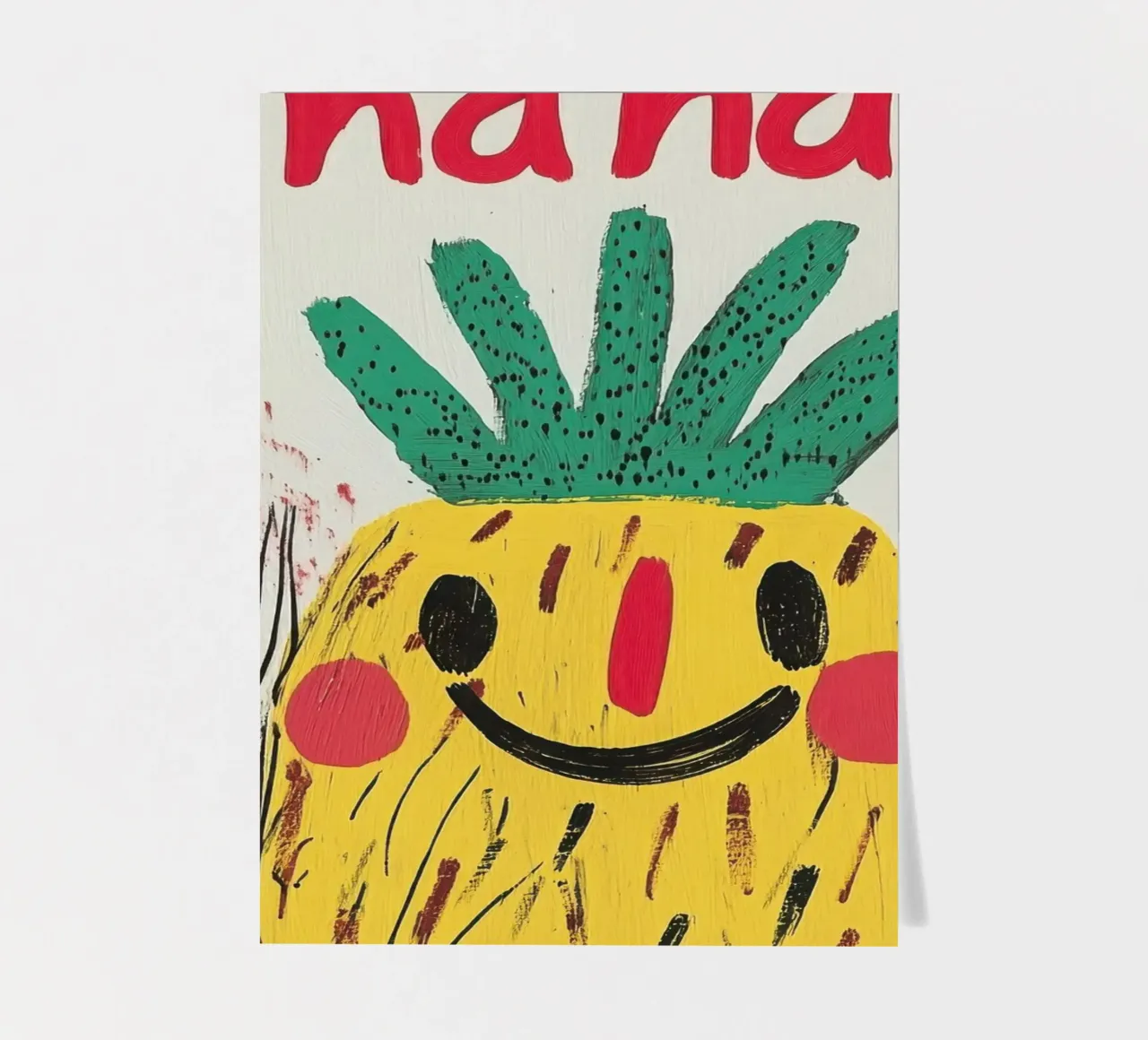 Ananas Joyeux sticker sheet by Pop and Fruits - Affiches & posters