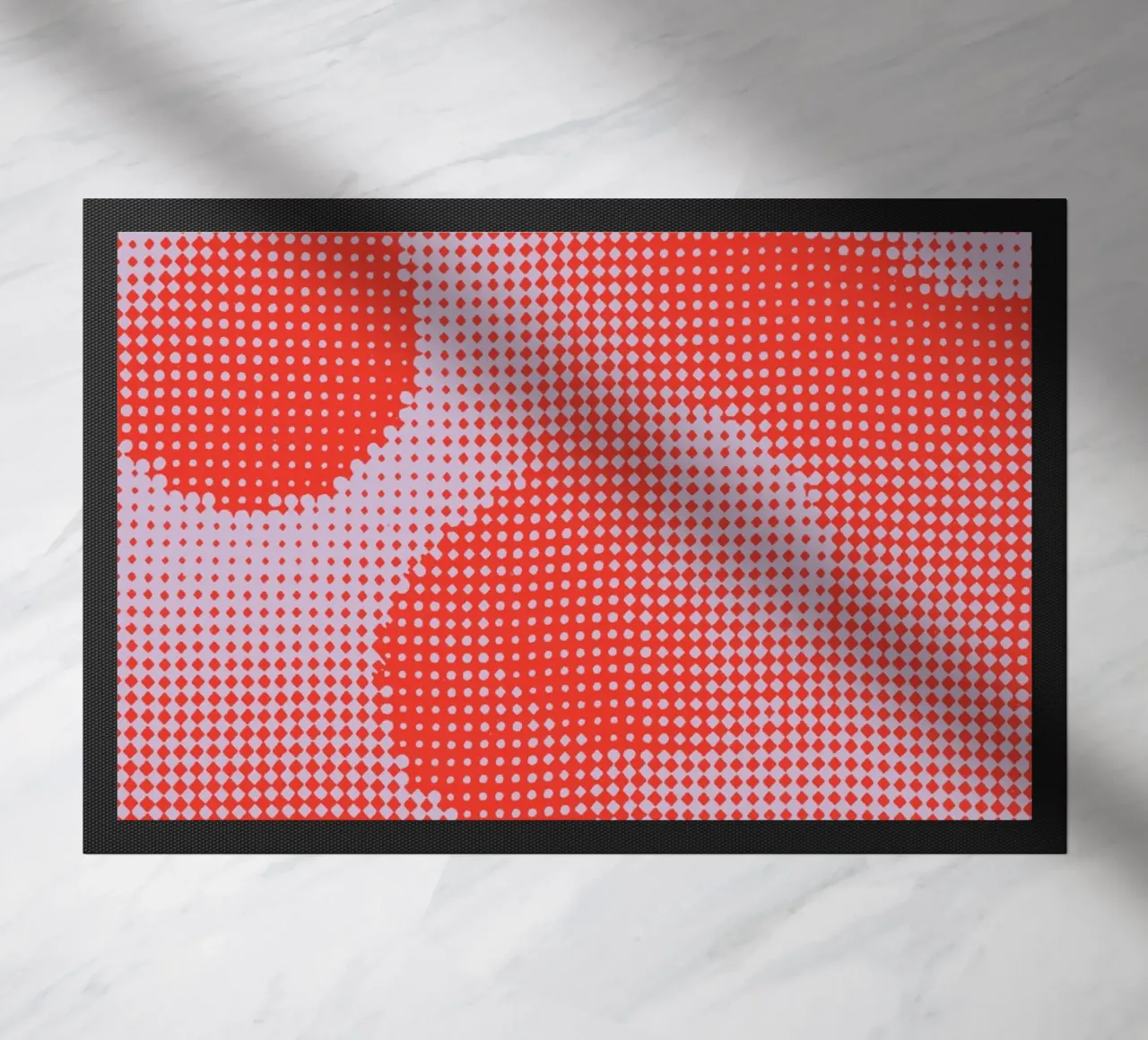 Grid Pattern - Lilac Red doormat by Malou-Studio