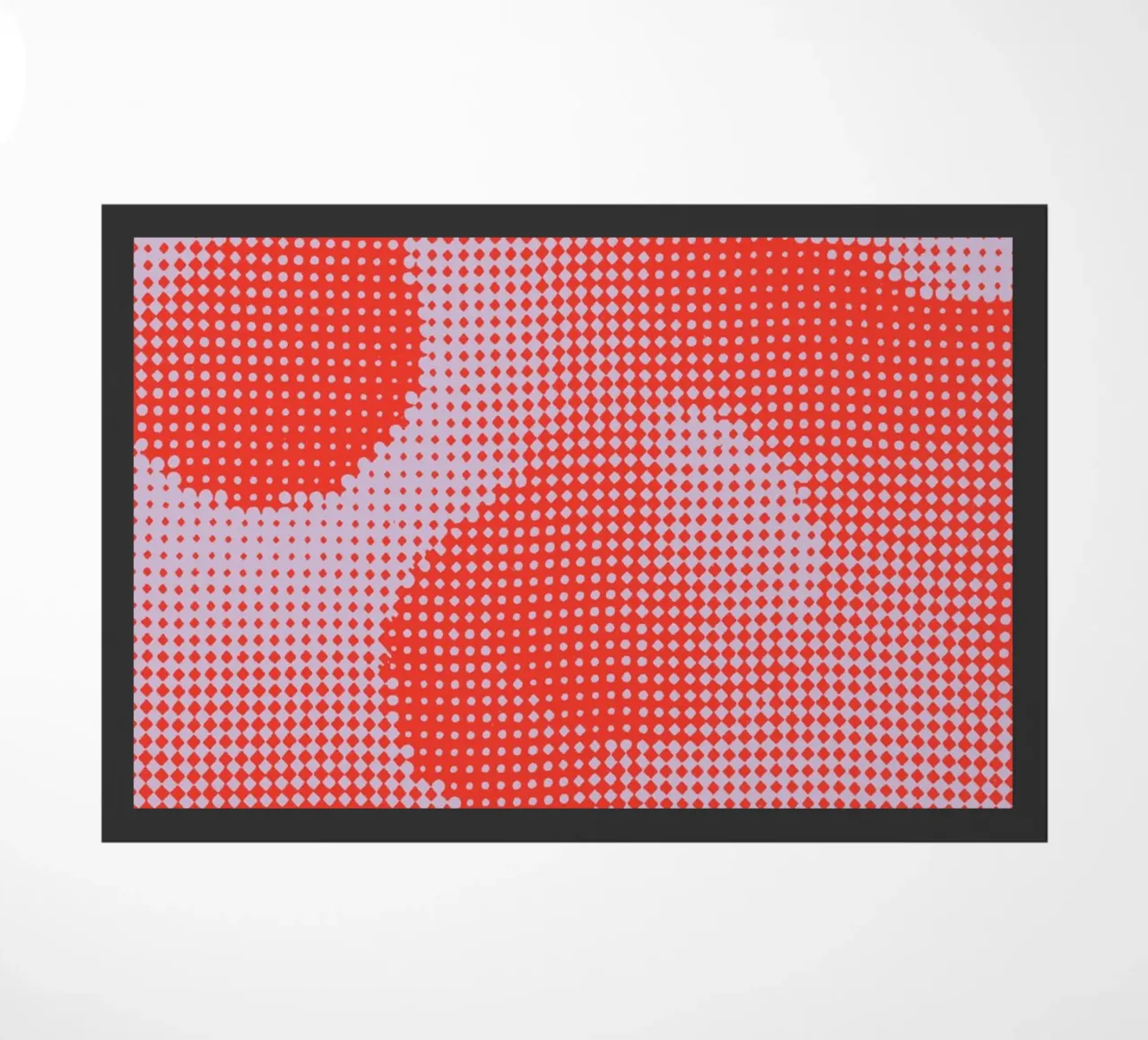 Grid Pattern - Lilac Red doormat by Malou-Studio