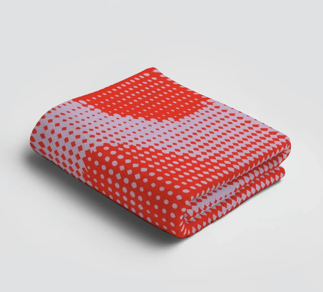 Grid Pattern - Lilac Red towel by Malou-Studio