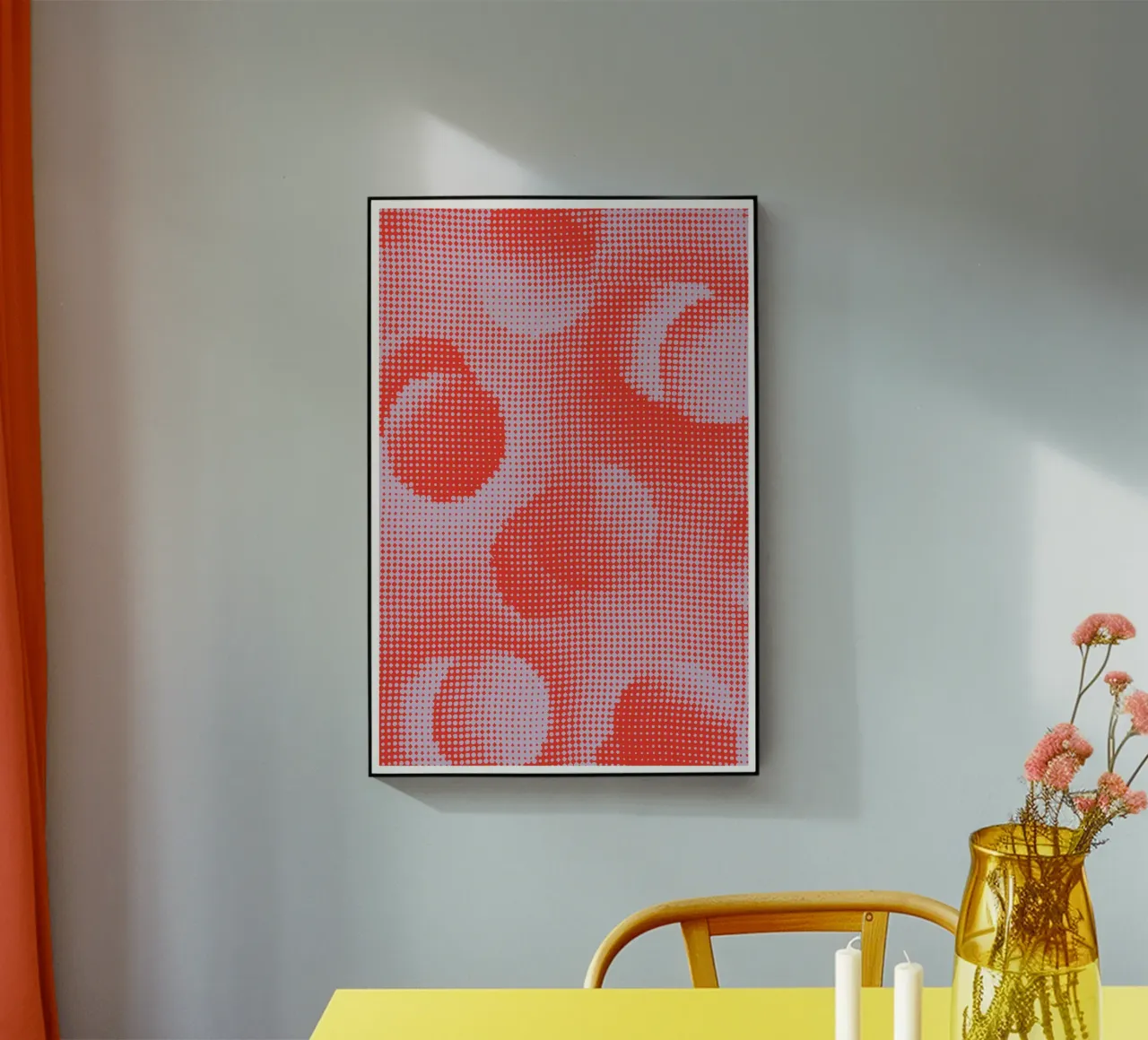 Grid Pattern - Lilac Red plexiglass da Malou-Studio