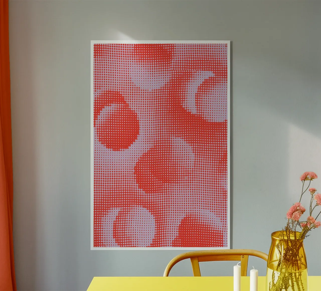 Grid Pattern - Lilac Red plexiglass da Malou-Studio