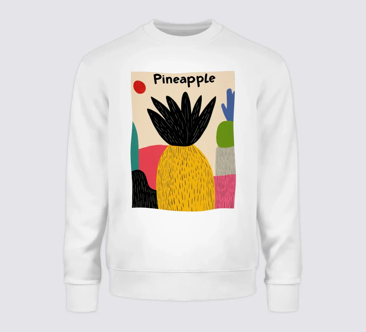 Pineapple Abstrait sweatshirt by Pop and Fruits - Affiches & posters