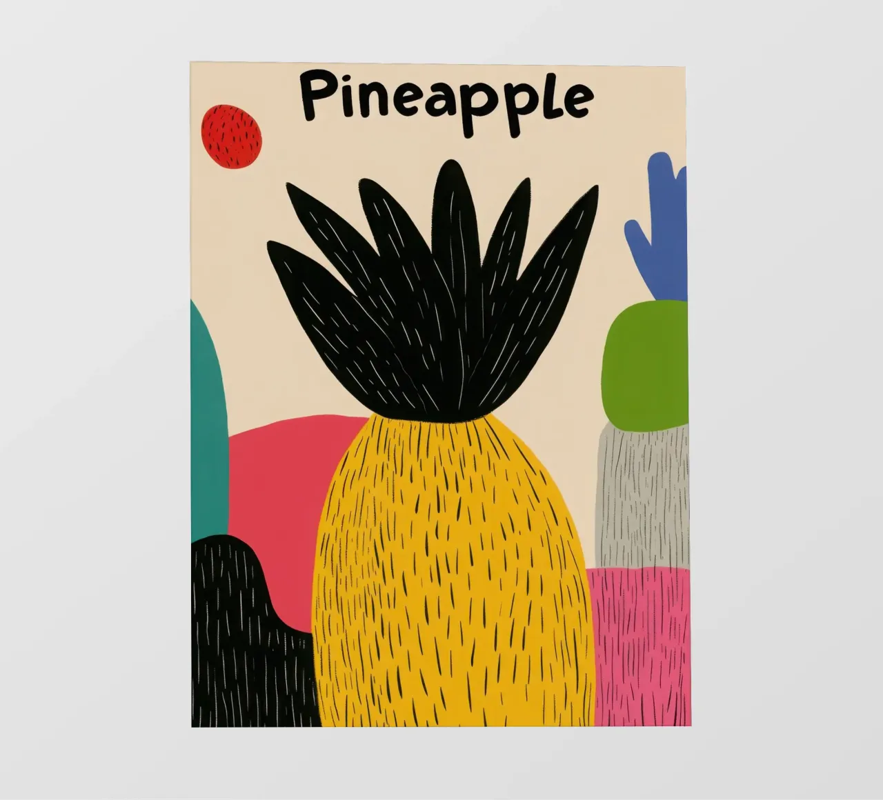 Pineapple Abstrait photo wallpaper by Pop and Fruits - Affiches & posters