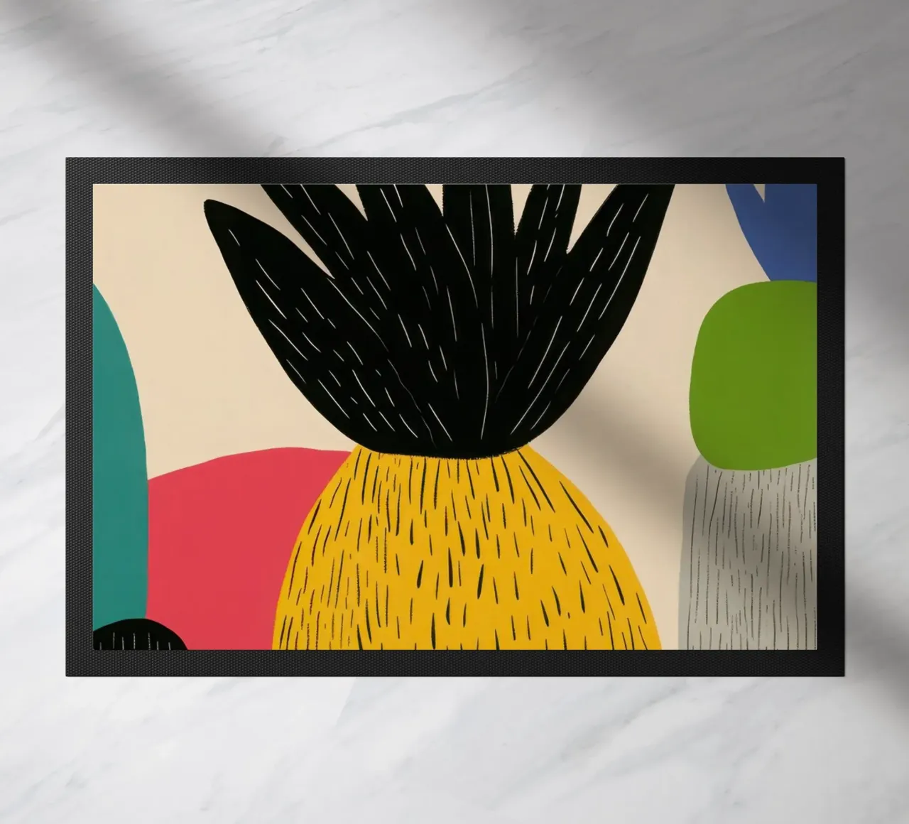 Pineapple Abstrait doormat by Pop and Fruits - Affiches & posters