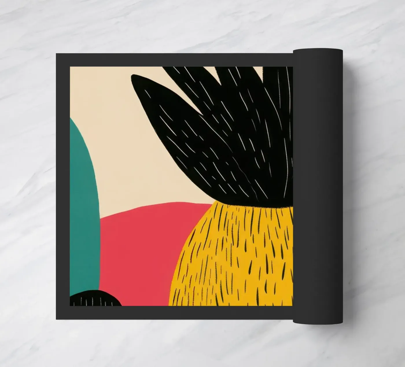 Pineapple Abstrait Fußmatte von Pop and Fruits - Affiches & posters