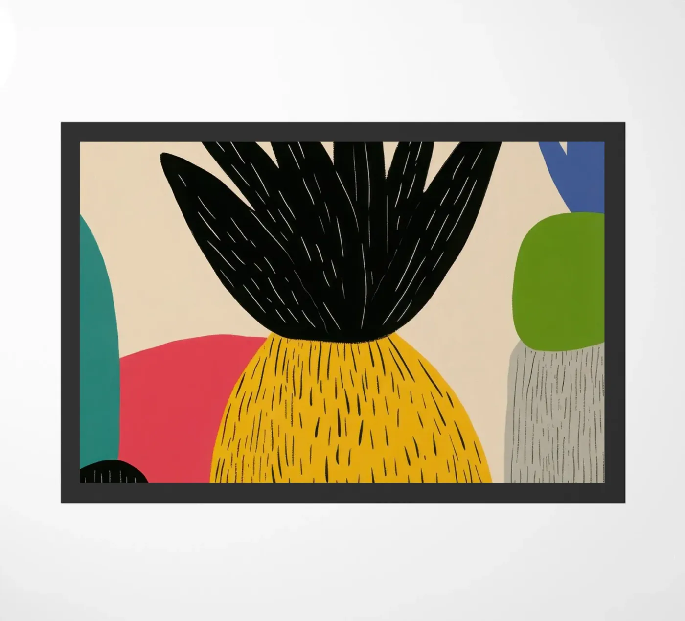 Pineapple Abstrait Fußmatte von Pop and Fruits - Affiches & posters