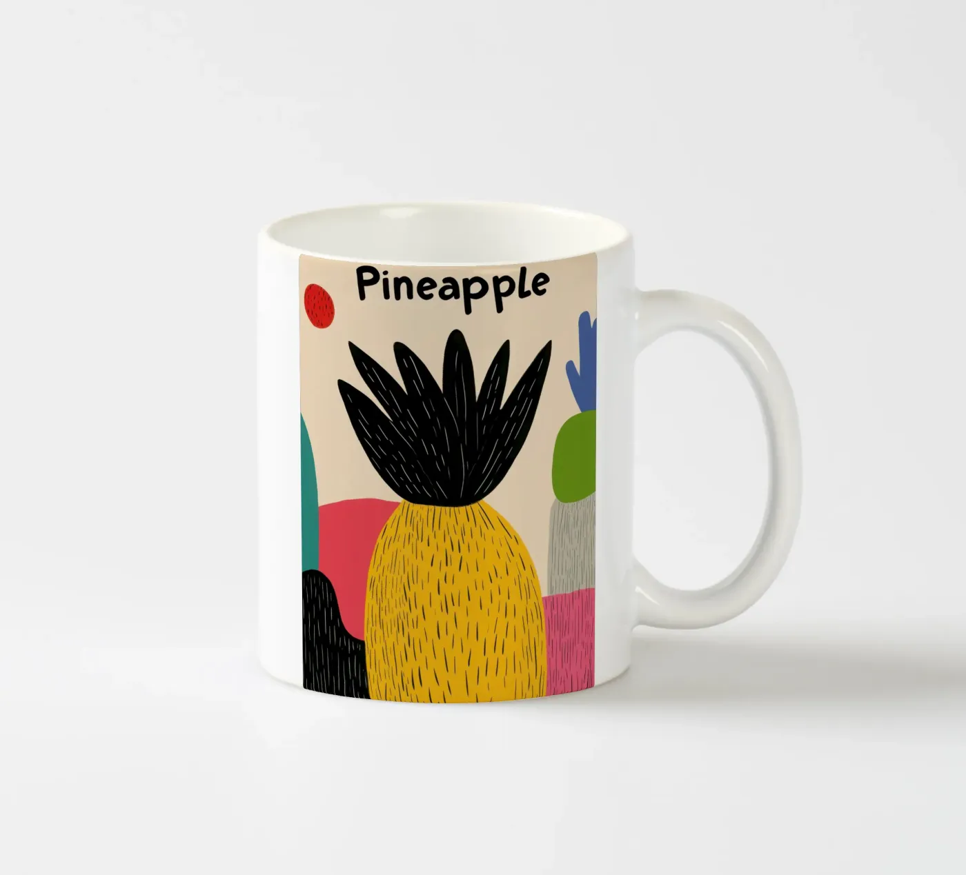 Ananas Abstrait tazza in ceramica da Pop and Fruits - Affiches & posters