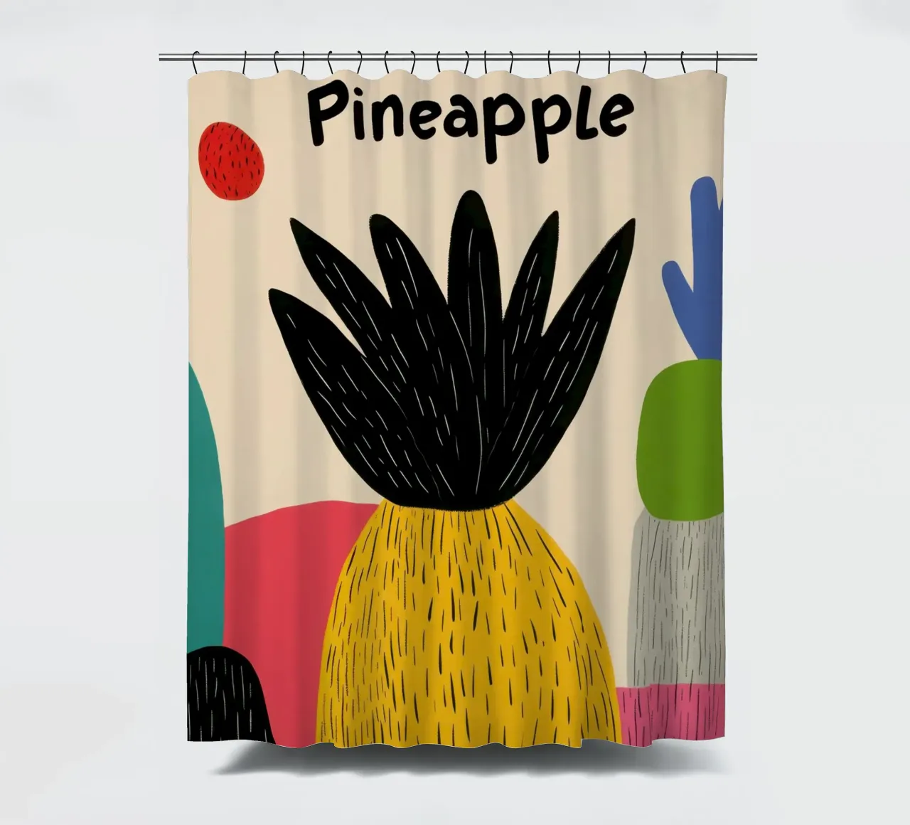Ananas Abstrait tenda da doccia da Pop and Fruits - Affiches & posters