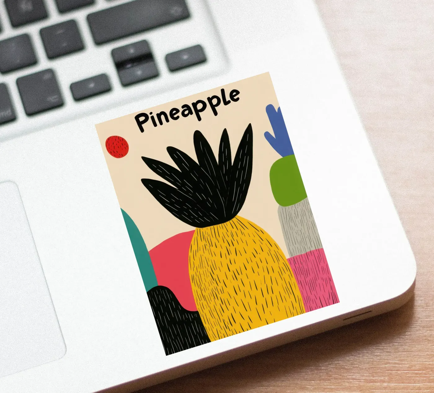 Pineapple Abstrait sticker by Pop and Fruits - Affiches & posters