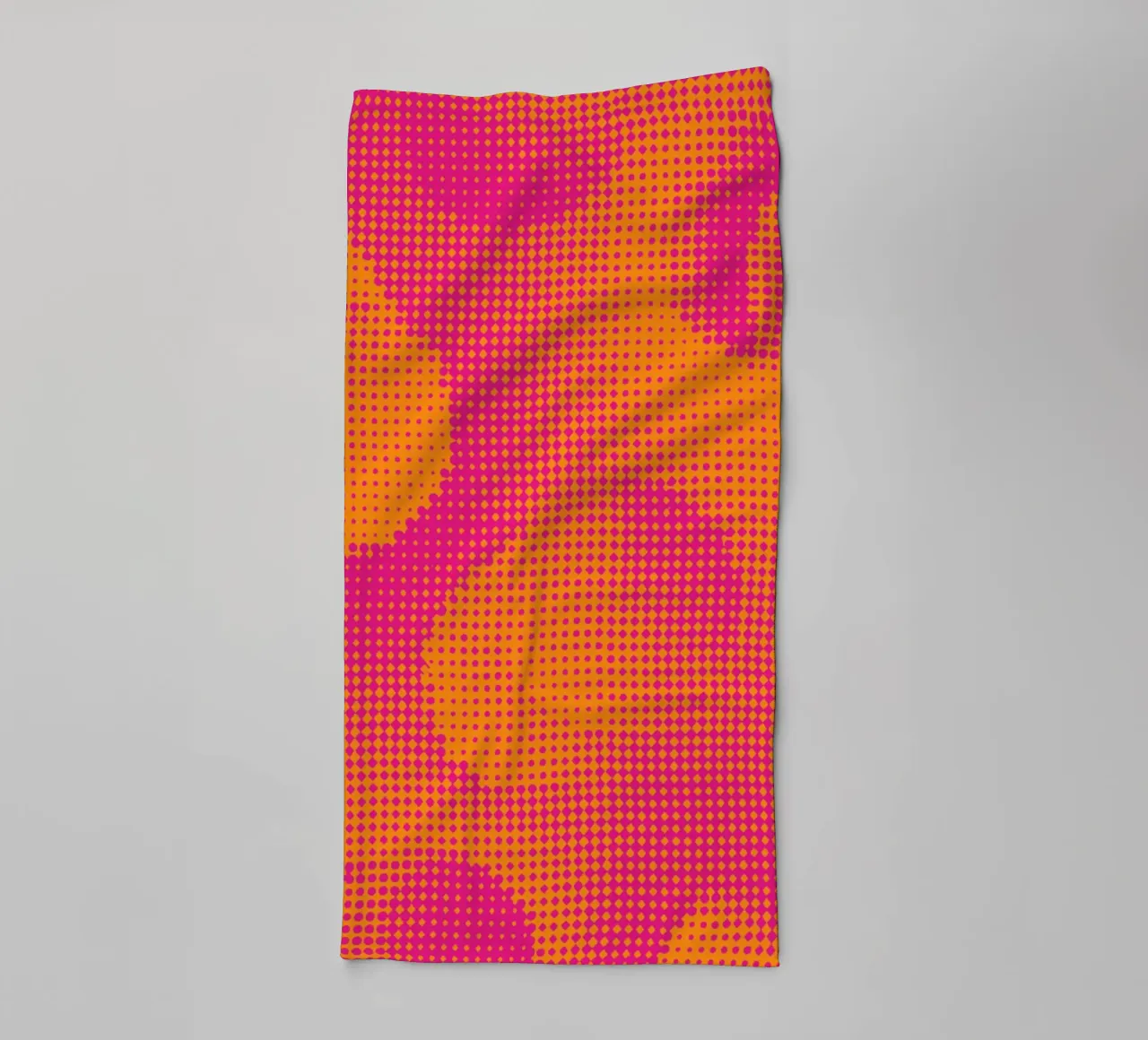 Grid Pattern - Orange pink towel by Malou-Studio