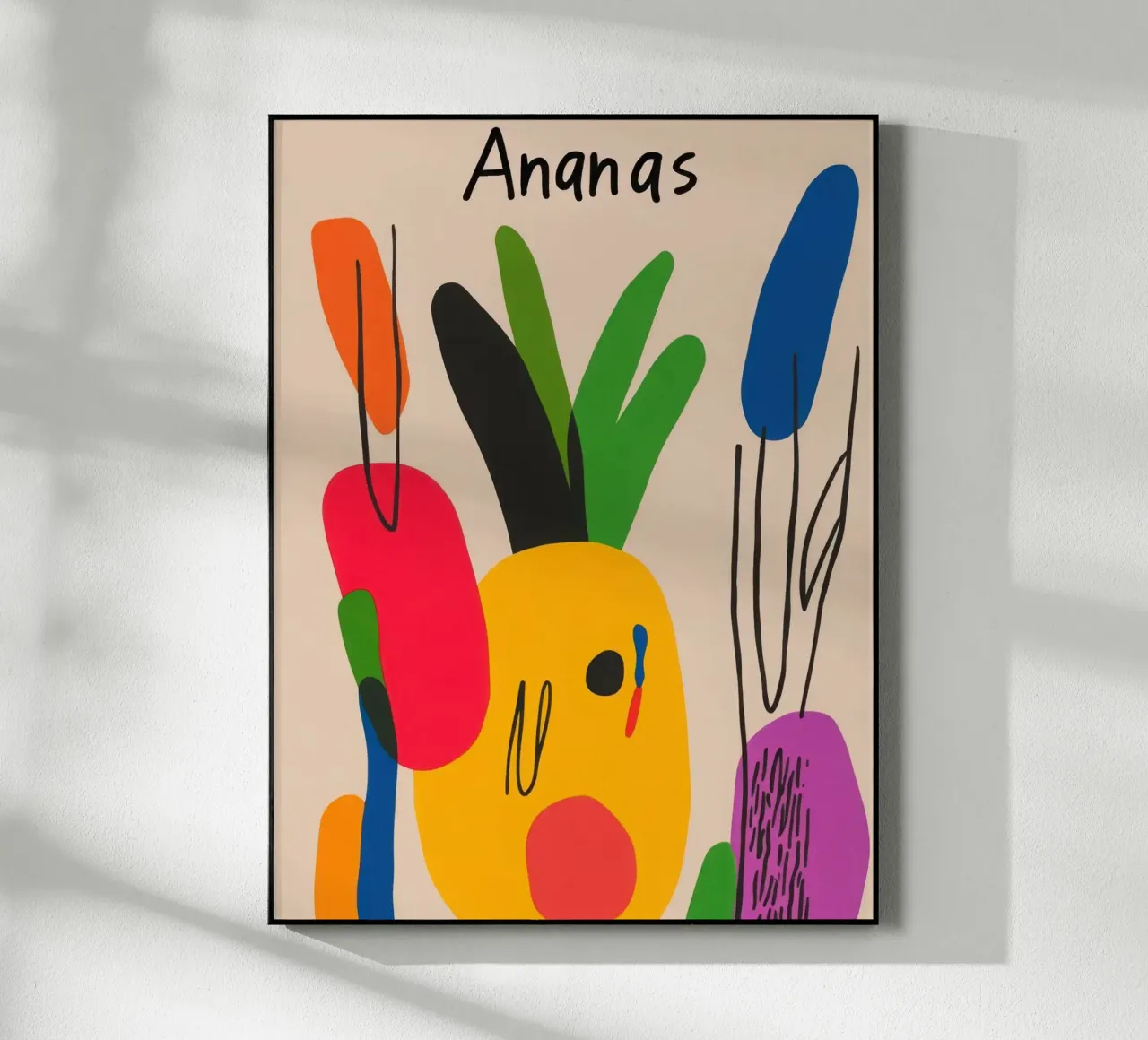 Ananas Moderne plexiglass da Pop and Fruits - Affiches & posters