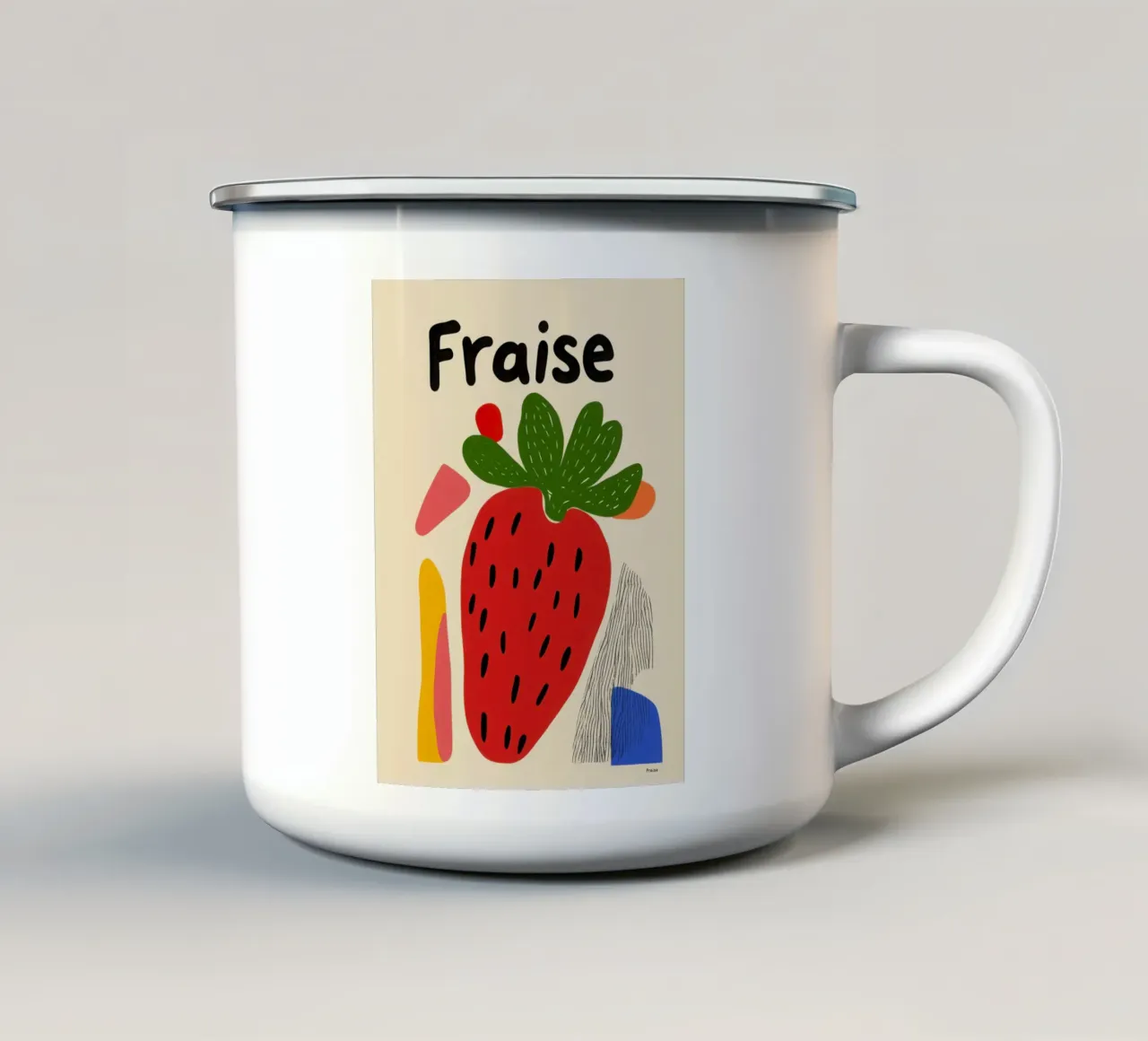 Fragola artistica tazza in smalto da Pop and Fruits - Affiches & posters