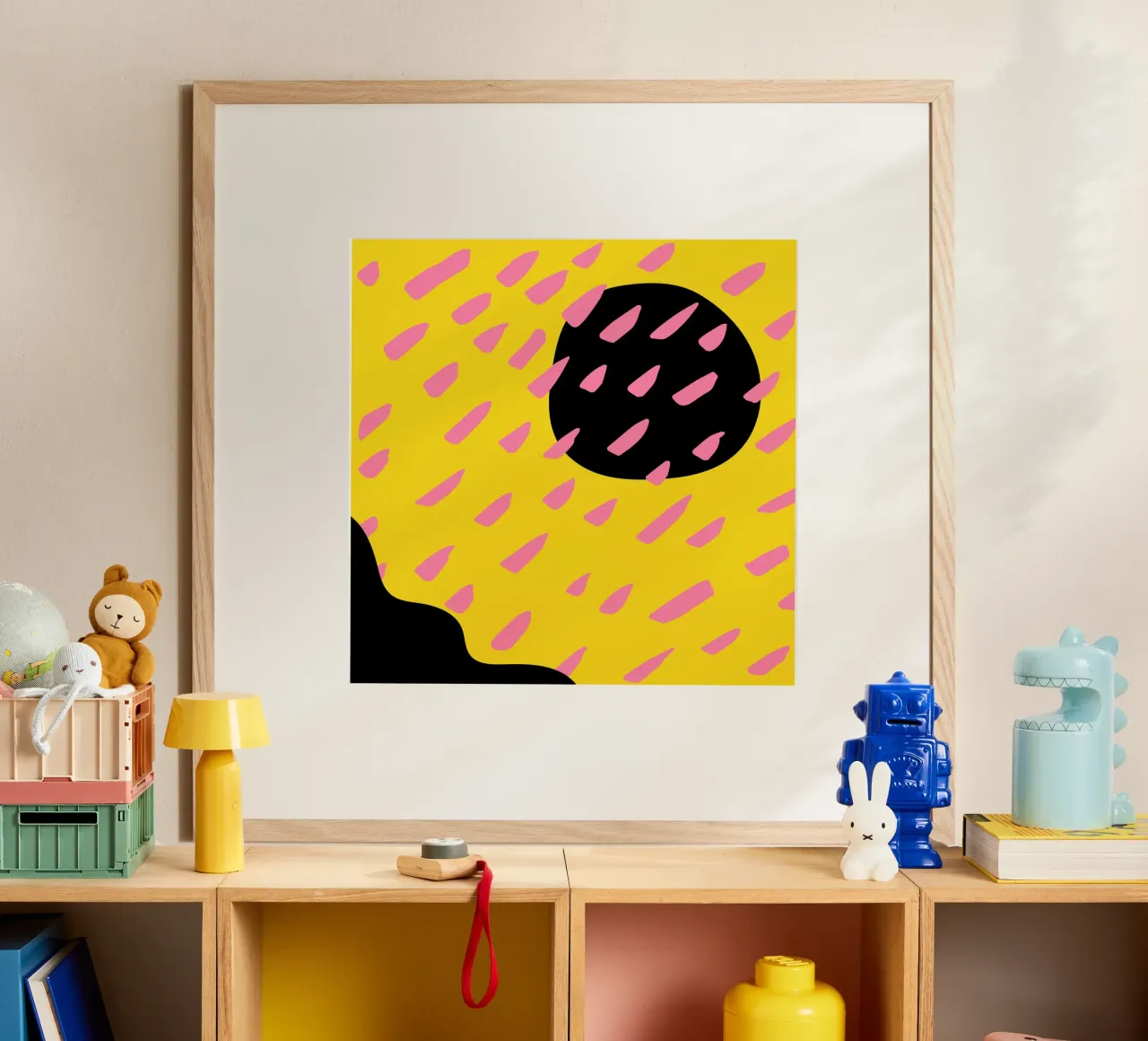 Pioggia rosa poster da Kim Hubball Studio