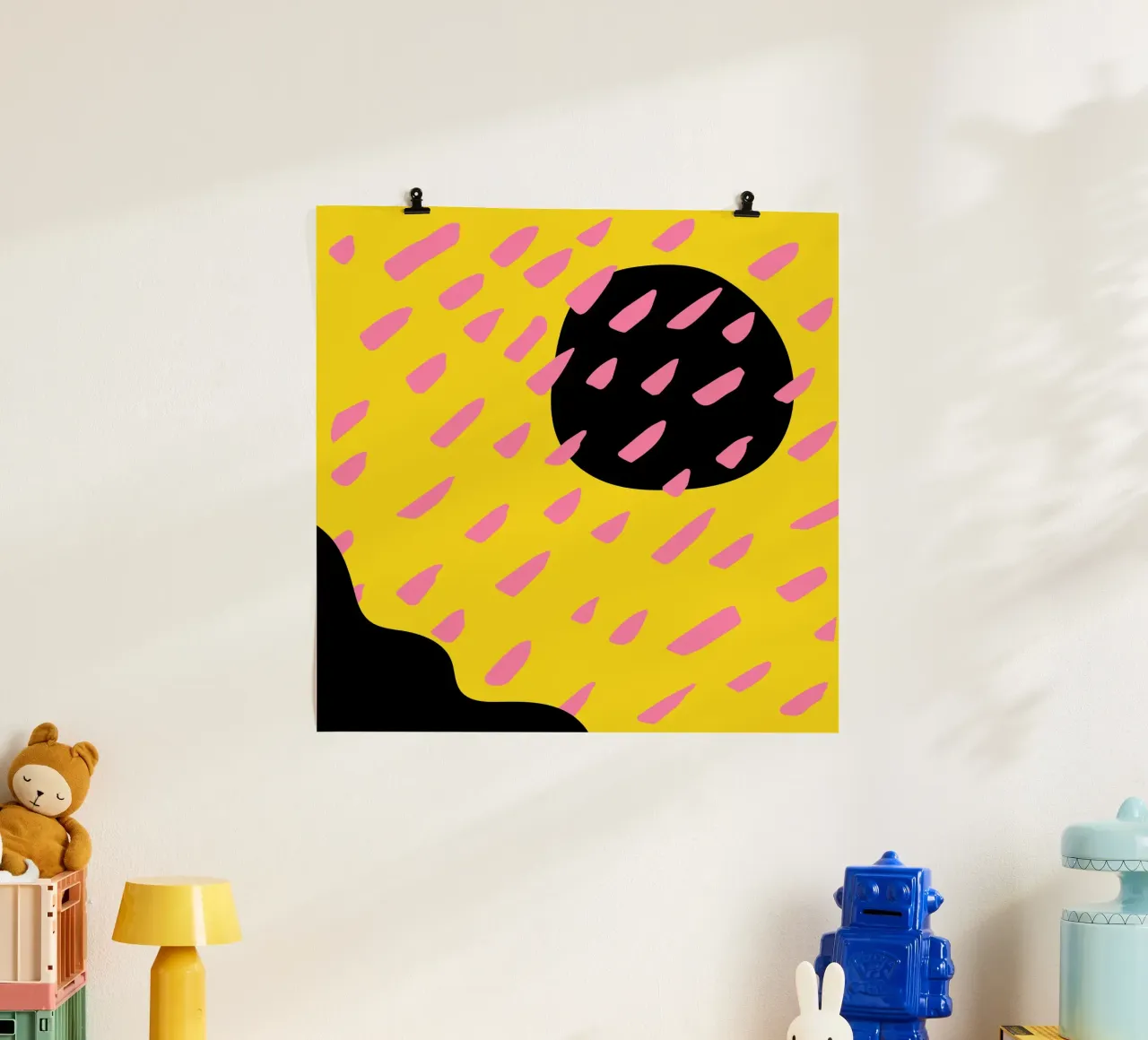 Pioggia rosa poster da Kim Hubball Studio