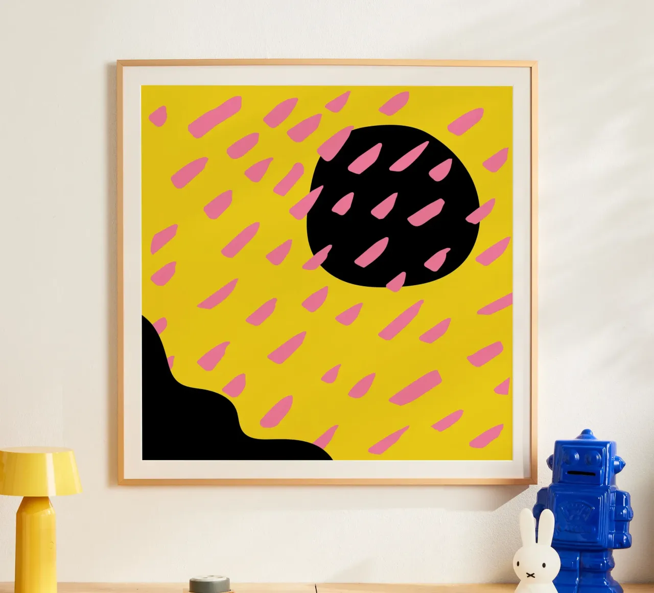Pioggia rosa poster da Kim Hubball Studio