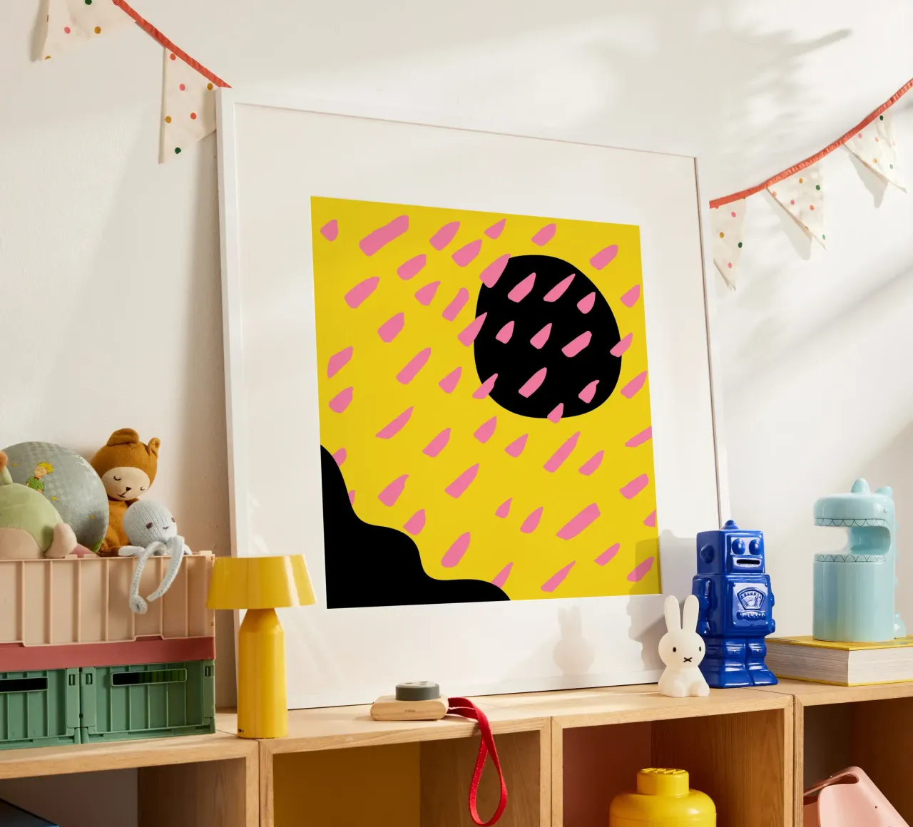 Pioggia rosa poster da Kim Hubball Studio