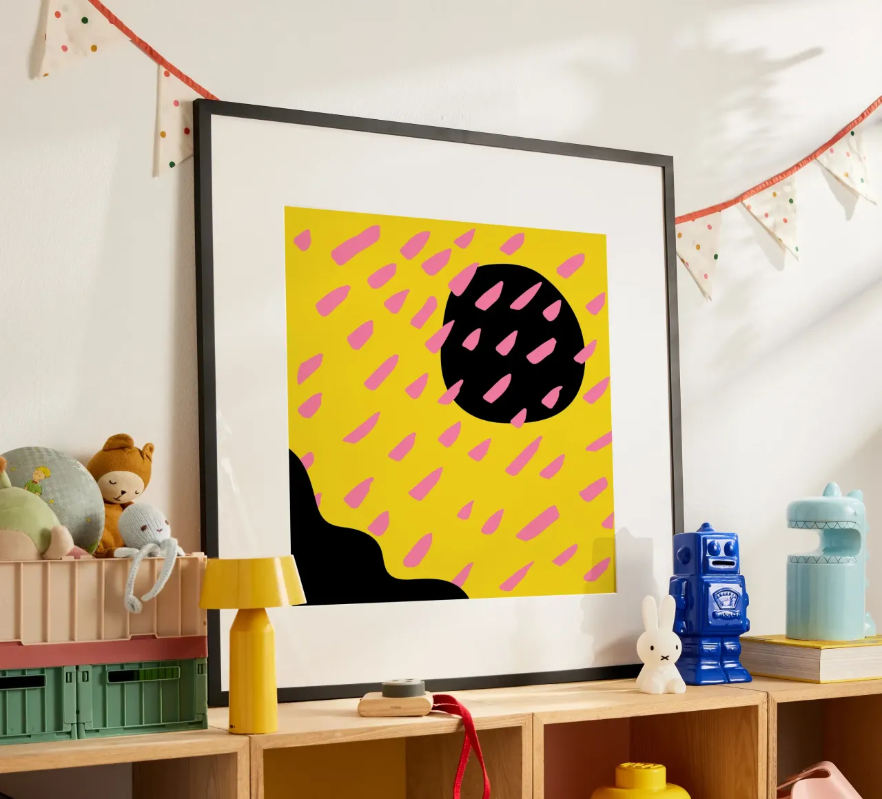 Pioggia rosa poster da Kim Hubball Studio