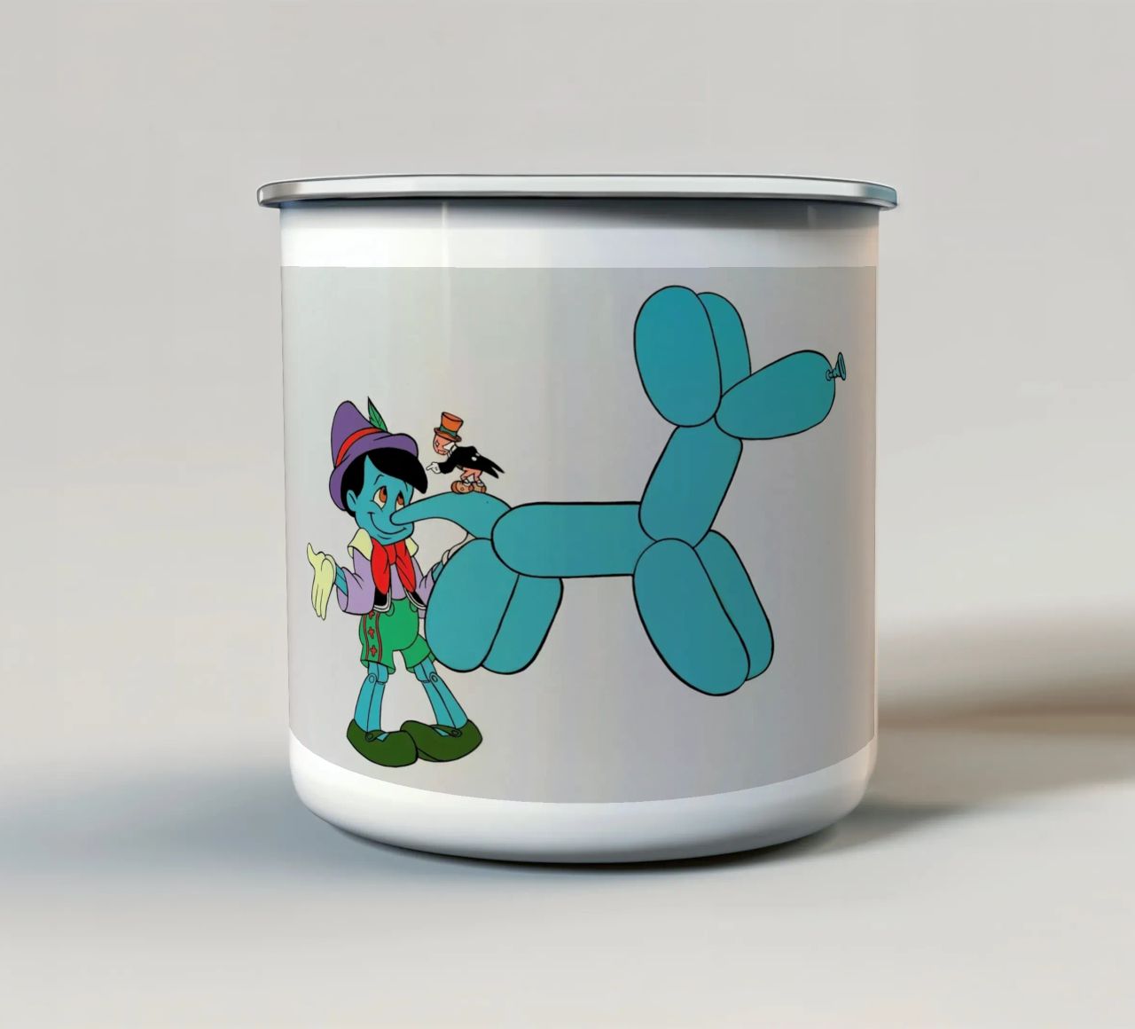 Lie Like a Dog tazza in smalto da Jared Yamahata