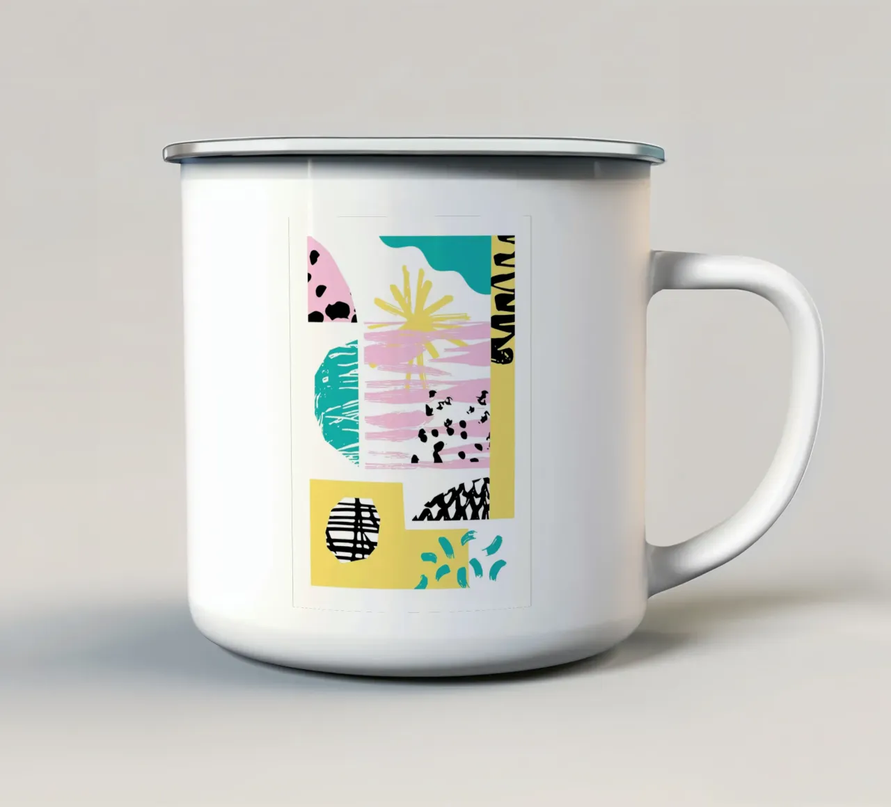 Sonnige Strände Emaille Tasse von Kim Hubball Studio
