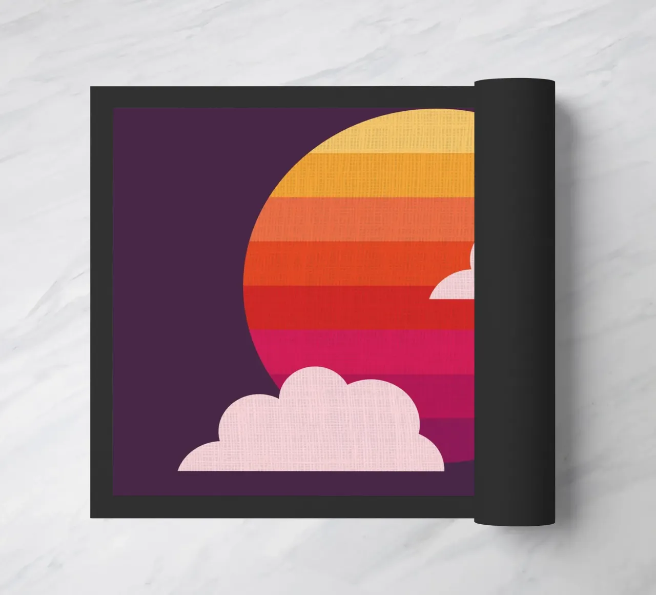 Setting Sun doormat by Kim Hubball Studio