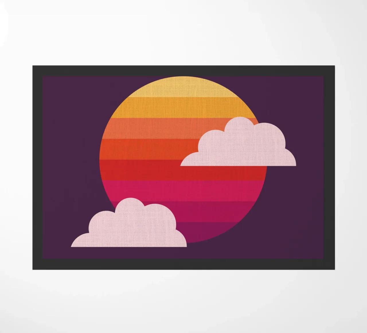 Setting Sun doormat by Kim Hubball Studio