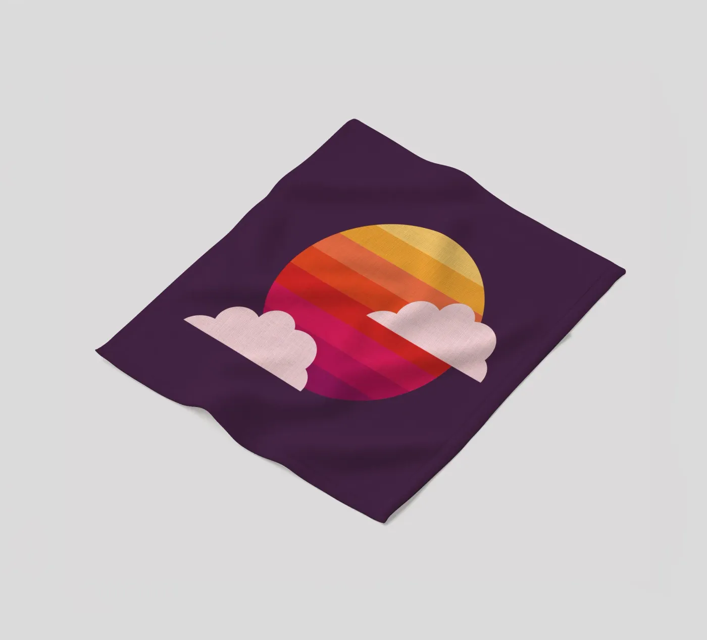 Setting Sun fleece blanket by Kim Hubball Studio