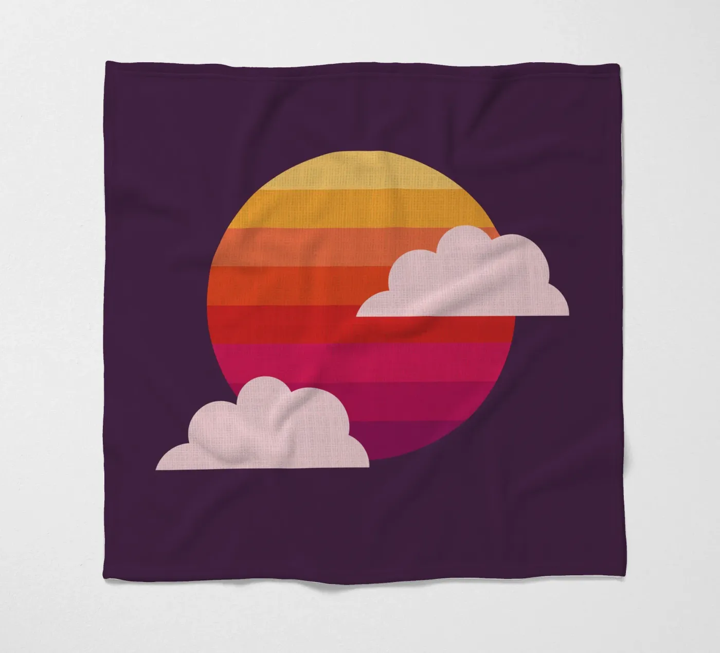 Setting Sun fleece blanket by Kim Hubball Studio