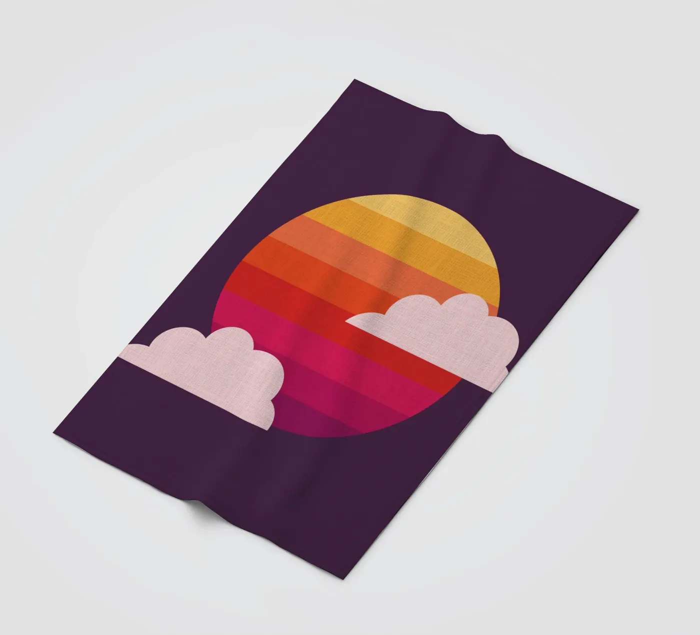 Setting Sun fleece blanket by Kim Hubball Studio