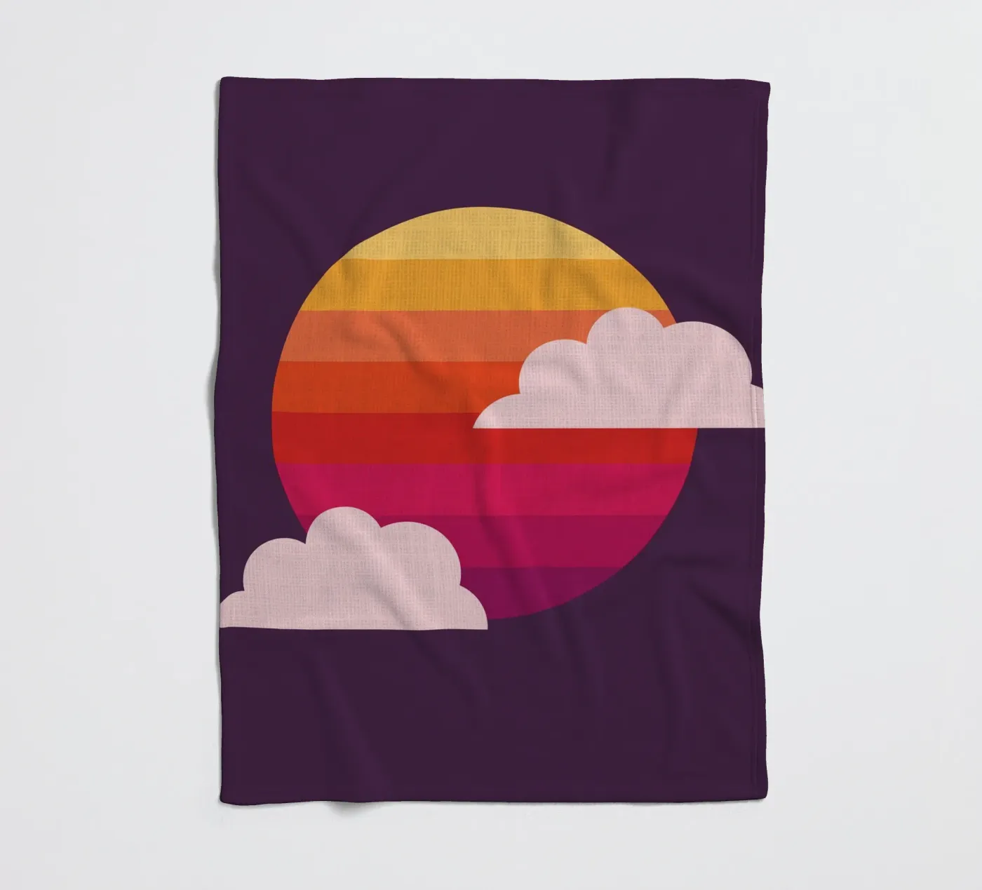 Setting Sun fleece blanket by Kim Hubball Studio