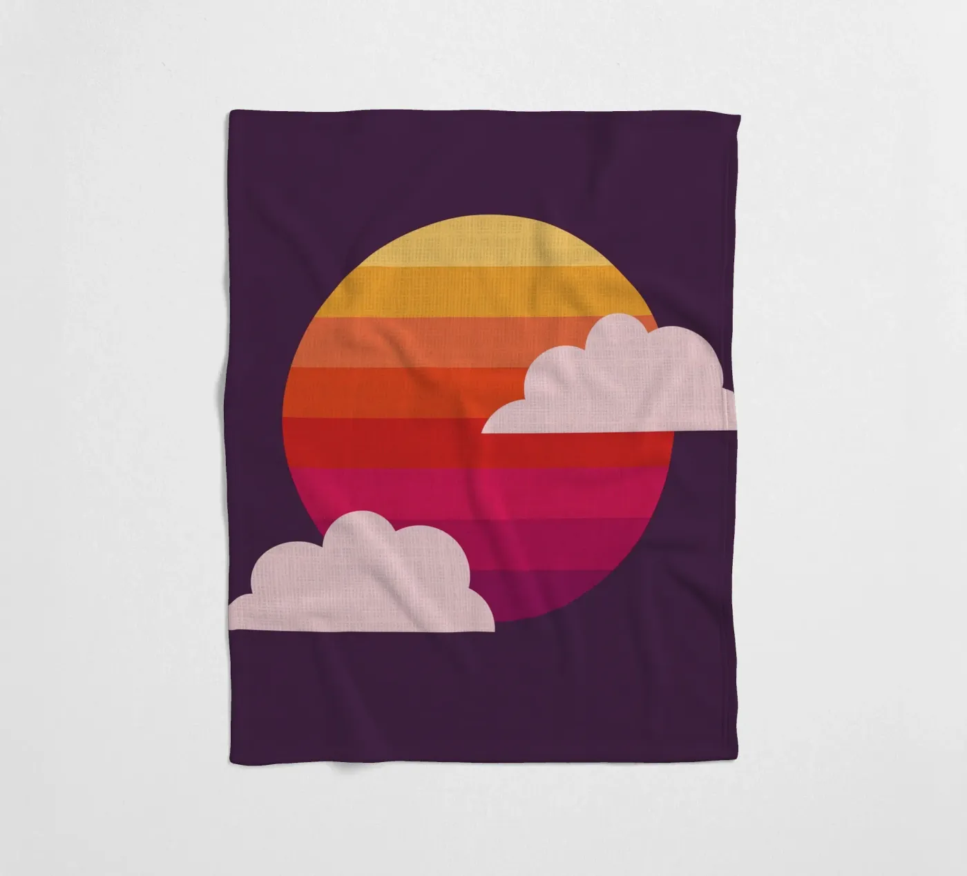 Setting Sun fleece blanket by Kim Hubball Studio