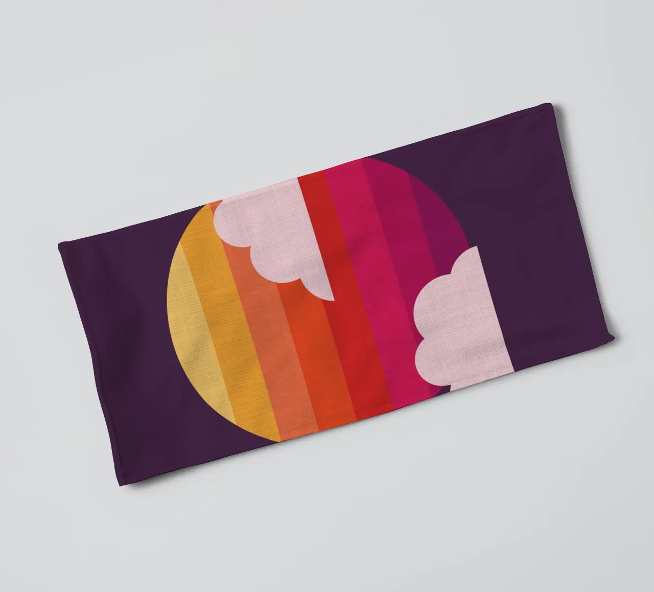 Setting Sun towel by Kim Hubball Studio