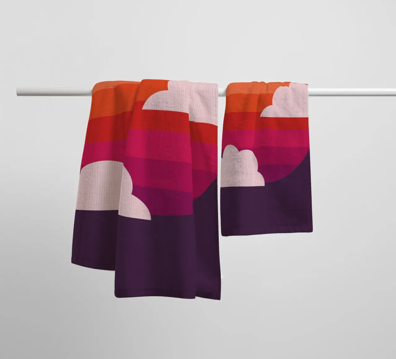 Setting Sun towel by Kim Hubball Studio