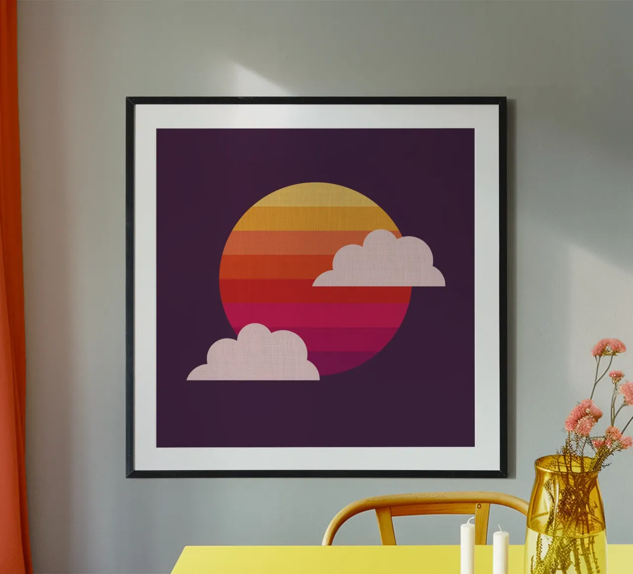 Setting Sun poster by Kim Hubball Studio