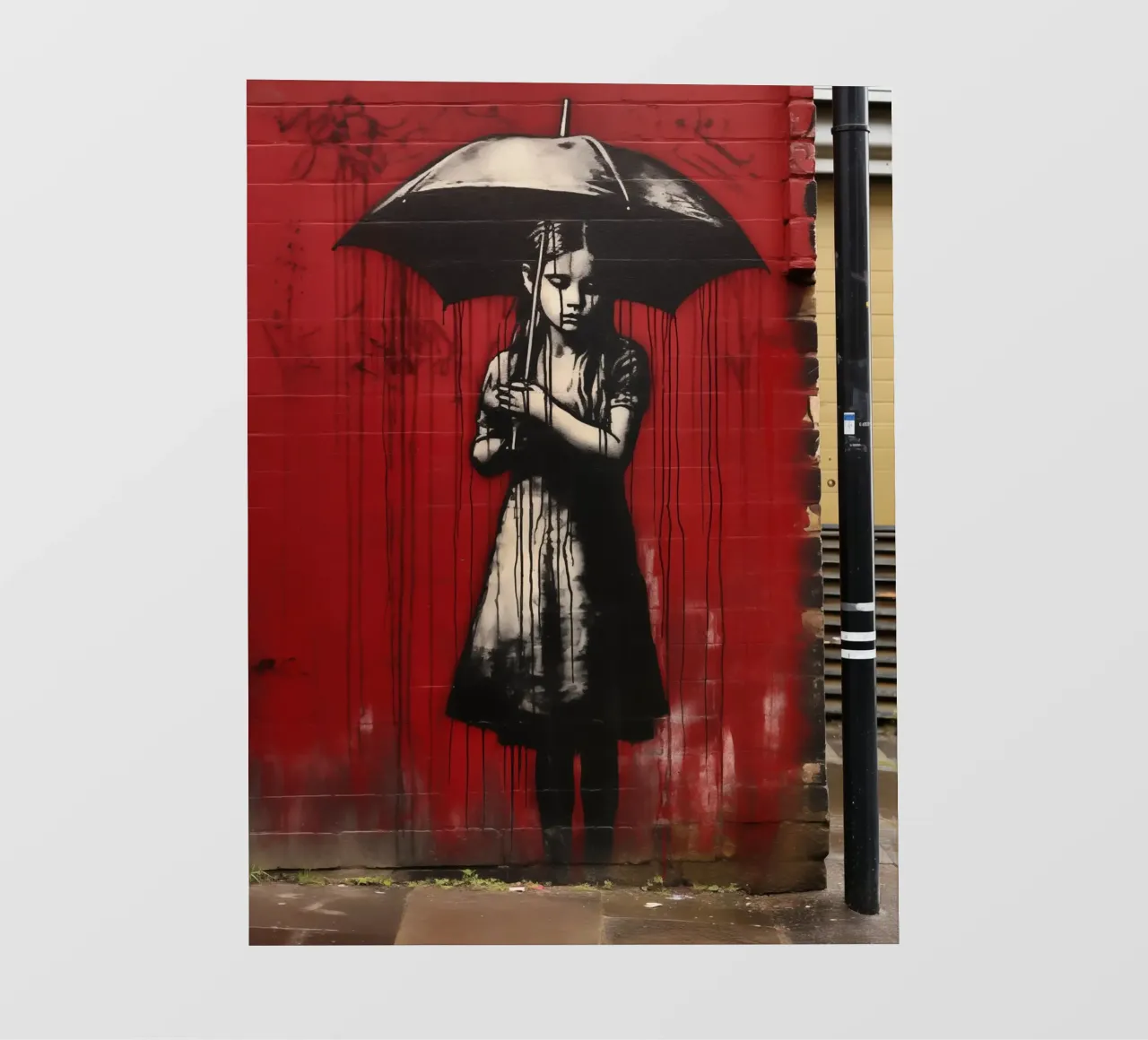 A Hard Rain's A-Gonna Fall | Bob Dylan meets Banksy telo in pvc da Autofocus