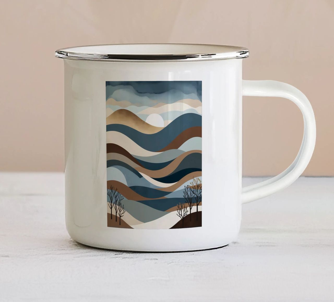 Orizzonti sereni tazza in smalto da Artistic-shop