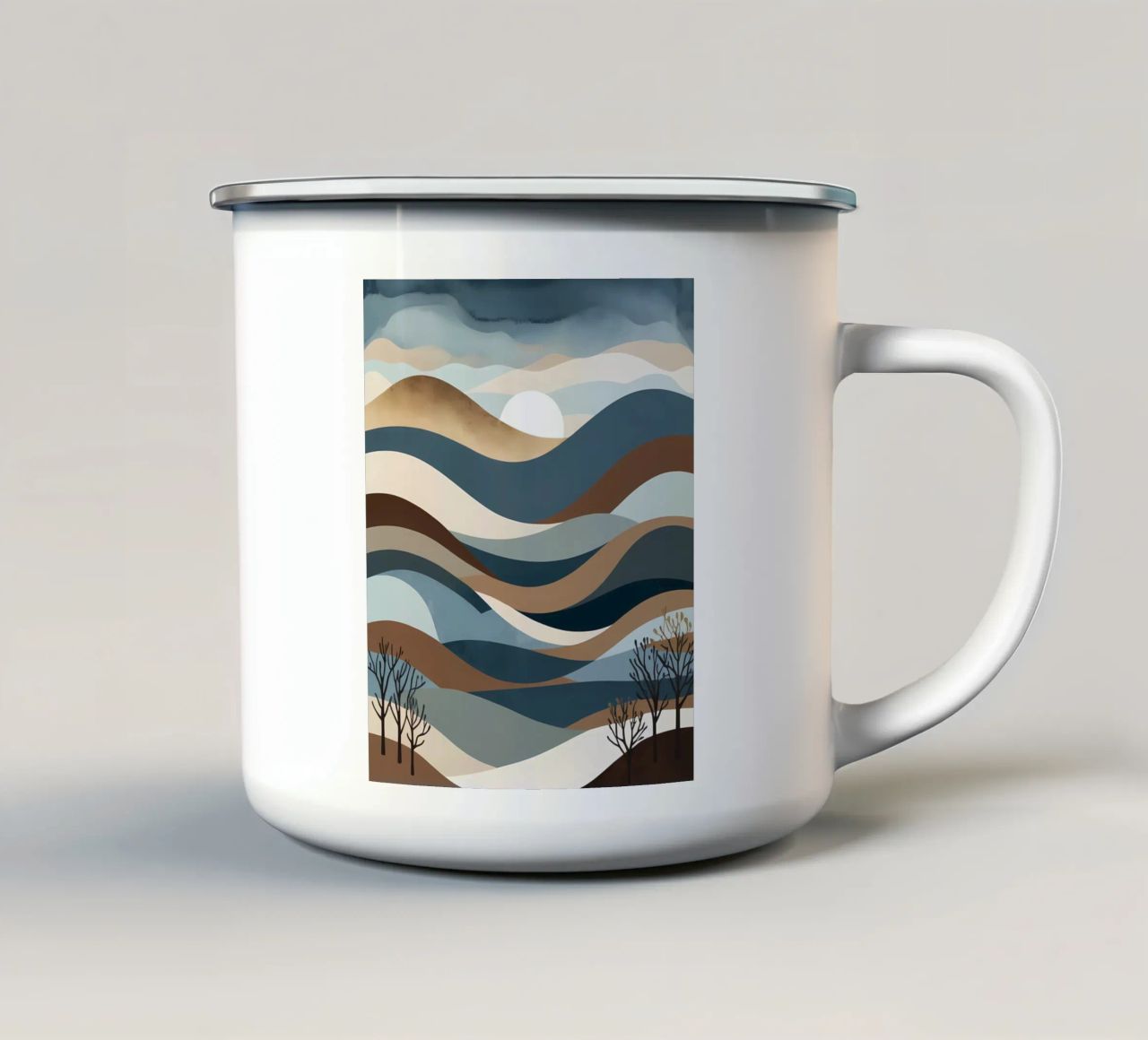 Orizzonti sereni tazza in smalto da Artistic-shop