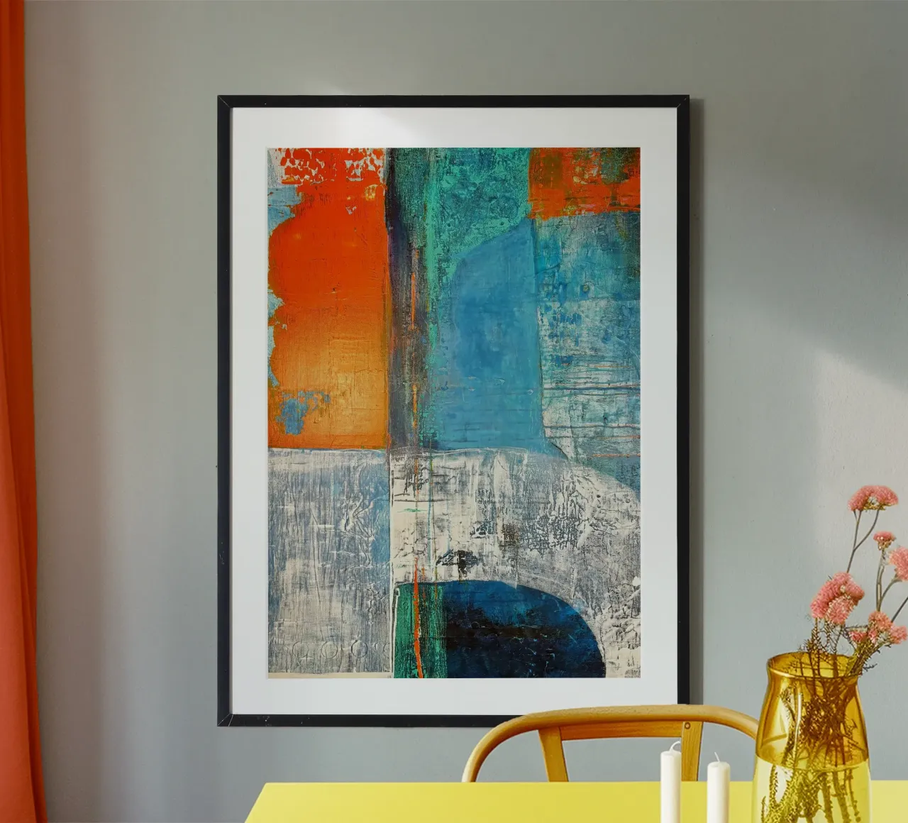 Earth map poster con telaio in plastica da MissVeroonica
