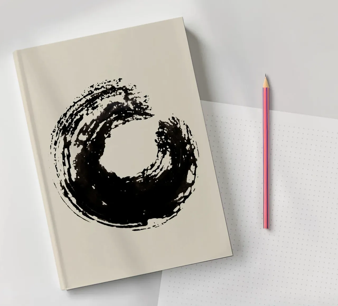 Strokes 15 | Black Ink Enso Circle carnet de notes de sabidussi