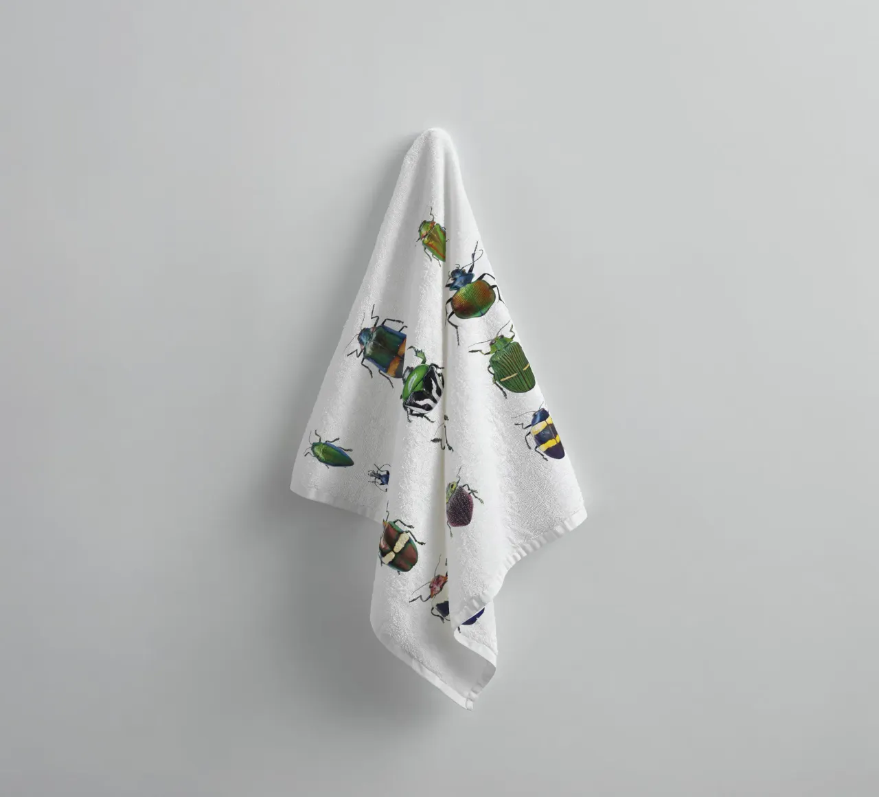 Dazzling Diversity: Assorted Beetles towel by Curious Collections by Marielle Leenders