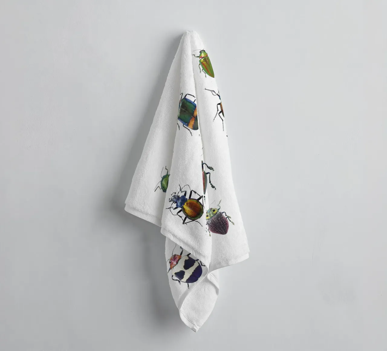 Dazzling Diversity: Assorted Beetles towel by Curious Collections by Marielle Leenders