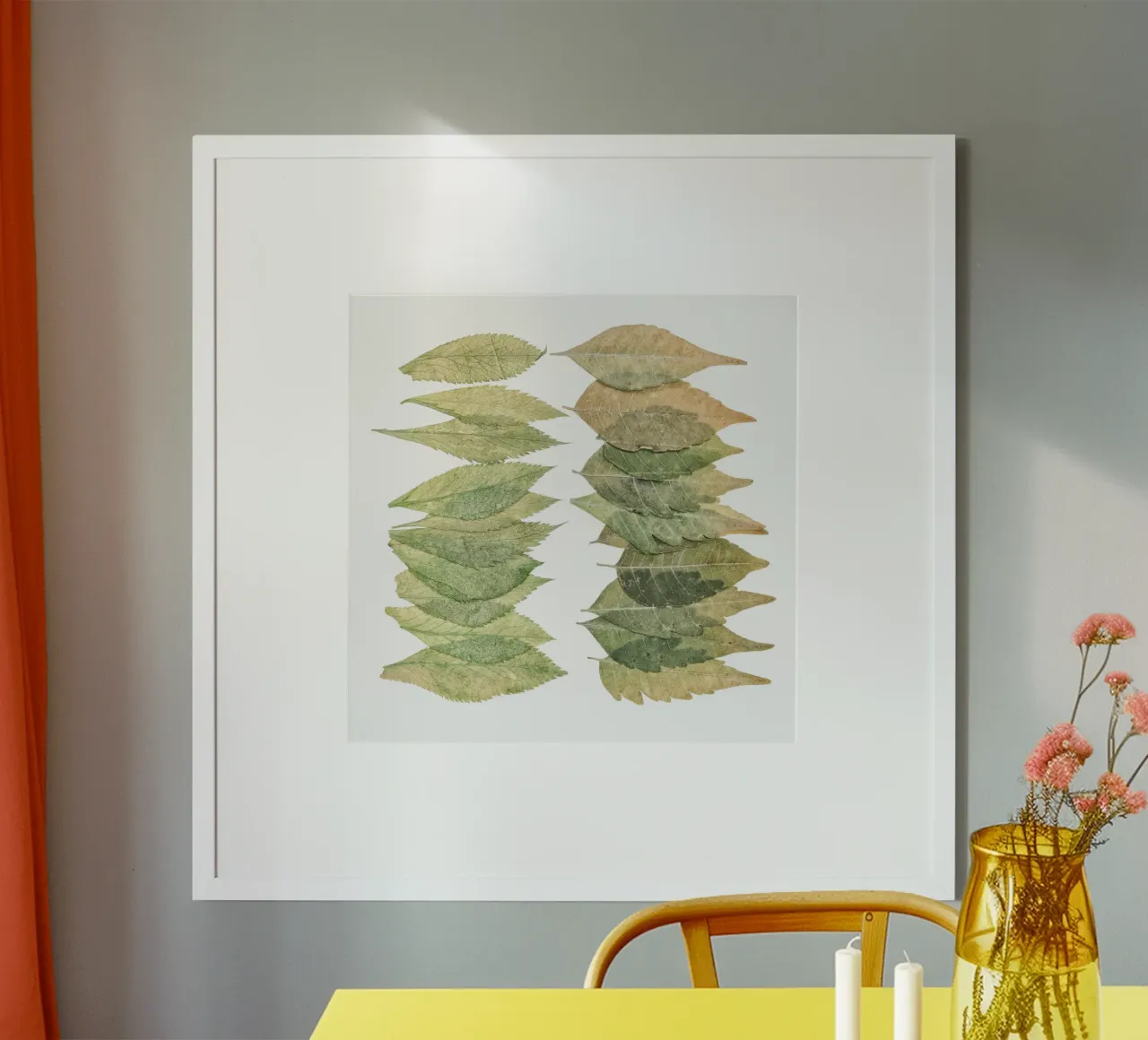 Armonia lussureggiante: Foglie verdi splendidamente disposte poster da Curious Collections by Marielle Leenders