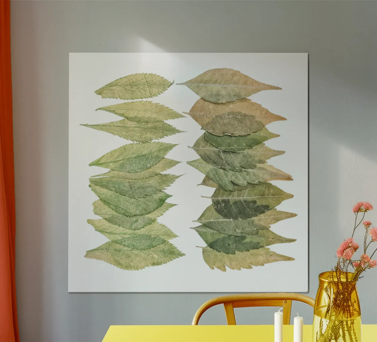 Armonia lussureggiante: Foglie verdi splendidamente disposte poster da Curious Collections by Marielle Leenders