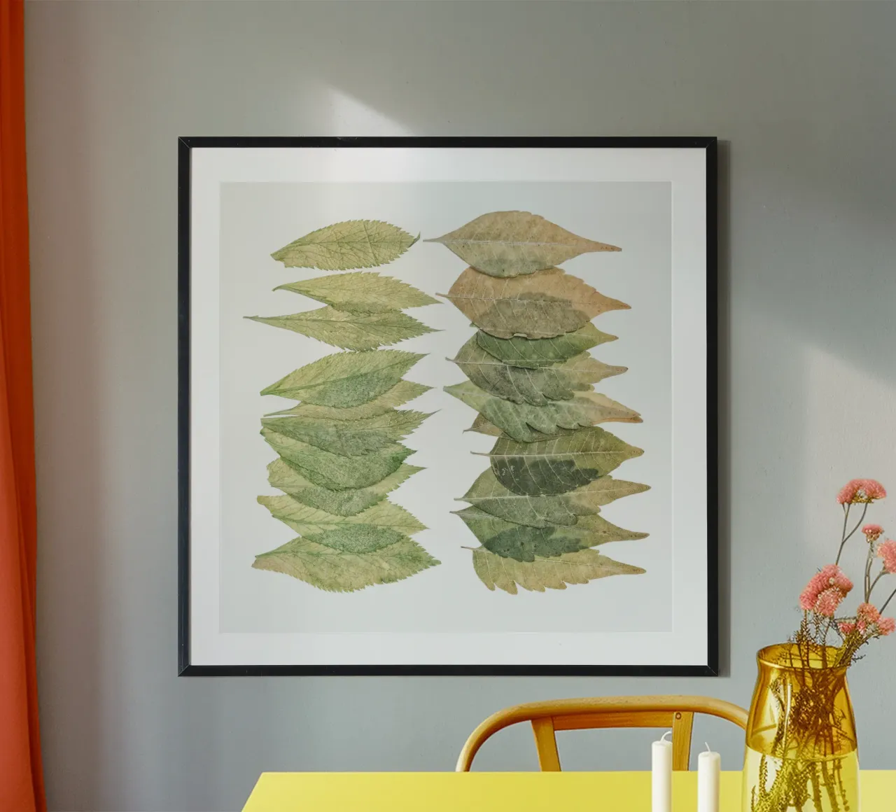 Armonia lussureggiante: Foglie verdi splendidamente disposte poster da Curious Collections by Marielle Leenders
