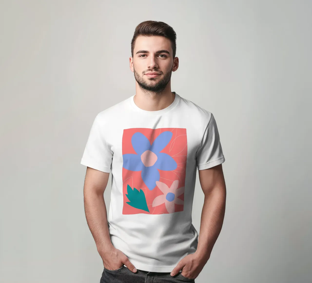 Felicemente floreale t-shirt da Kim Hubball Studio
