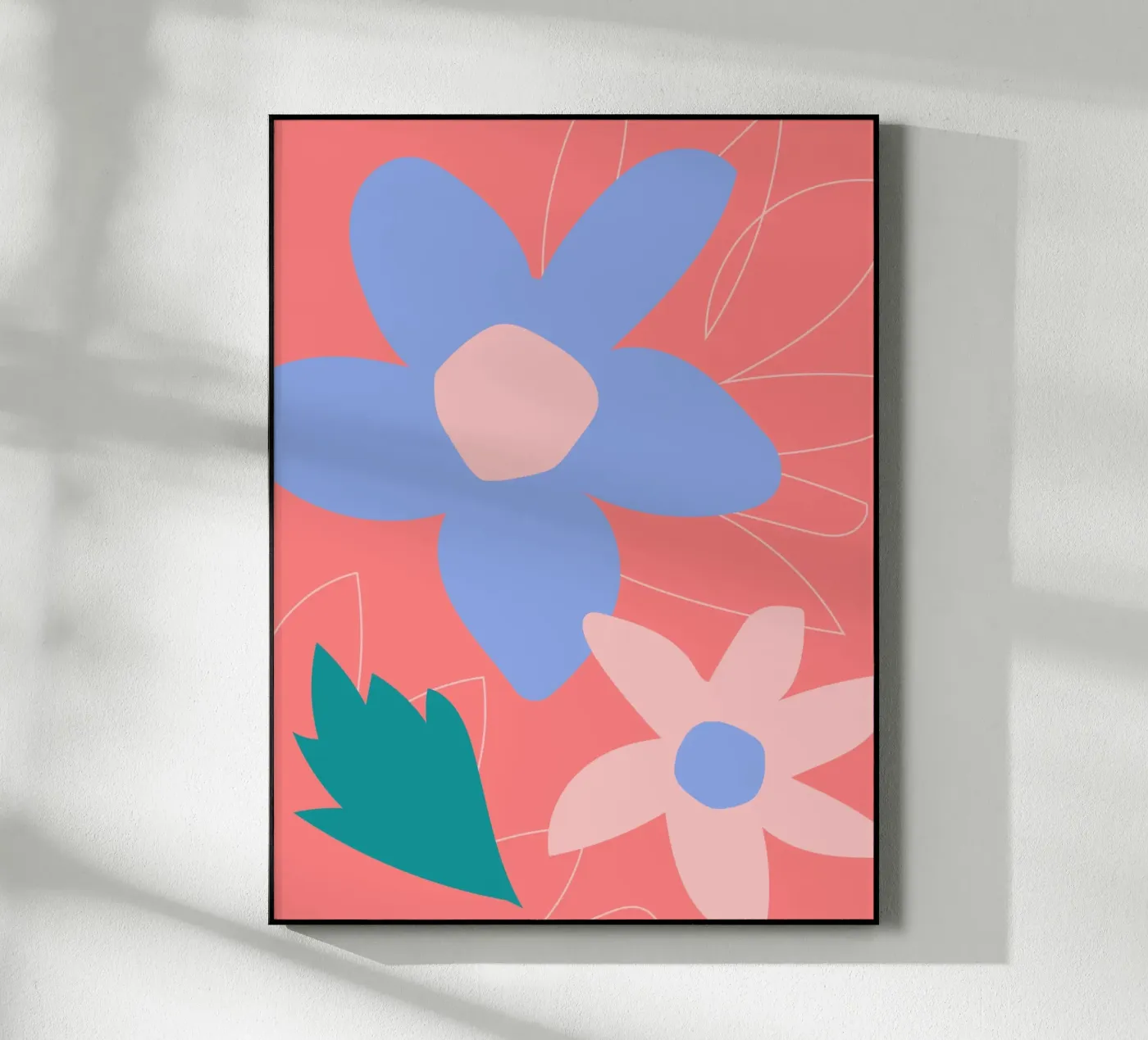 Vrolijke bloemen acryl van Kim Hubball Studio