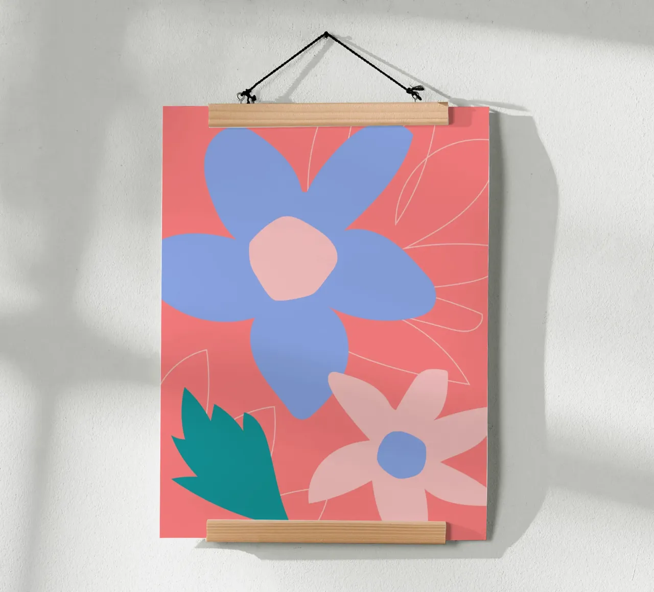 Felicemente floreale poster da Kim Hubball Studio