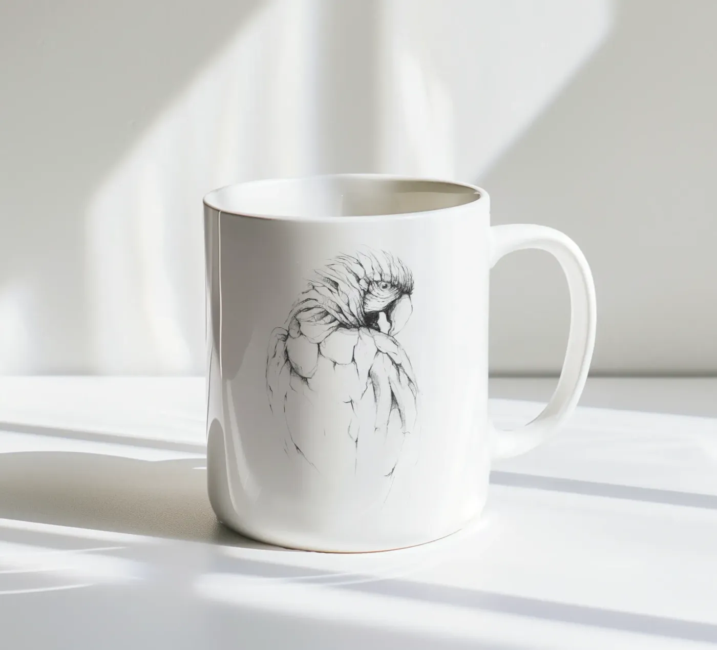 Parrot ceramic mug by mikekoubou